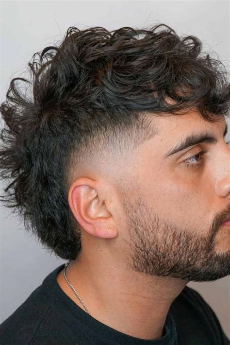 modern mullet curly hair|burst fade mullet straight hair.